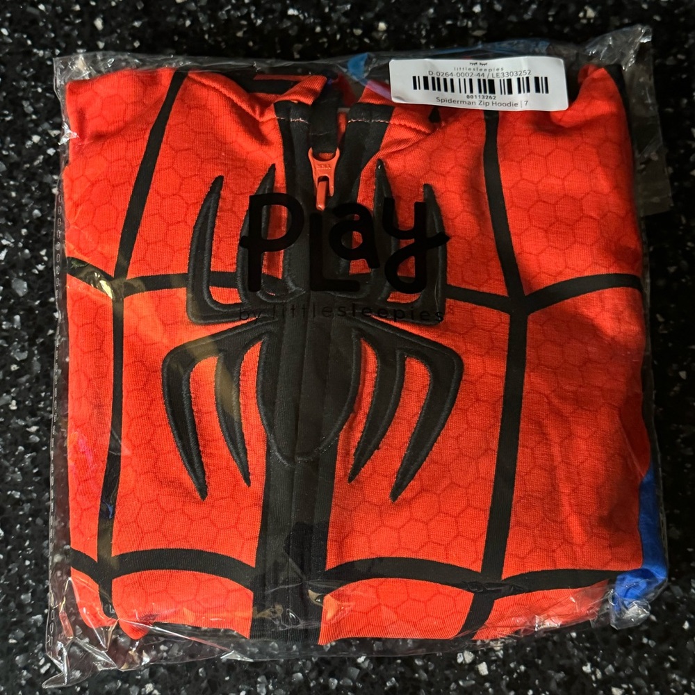 Little Sleepies Red/Blue Spider-Man Zip-up Hoodie